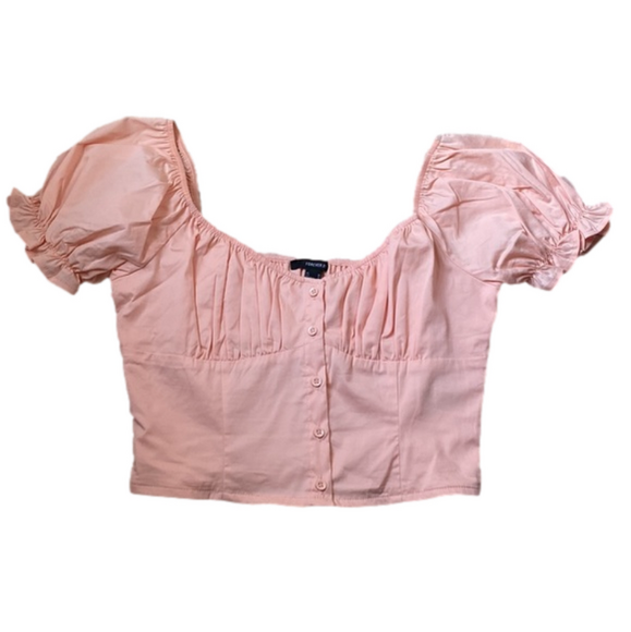 PUFFY sleeve crop top - Picture 3 of 4